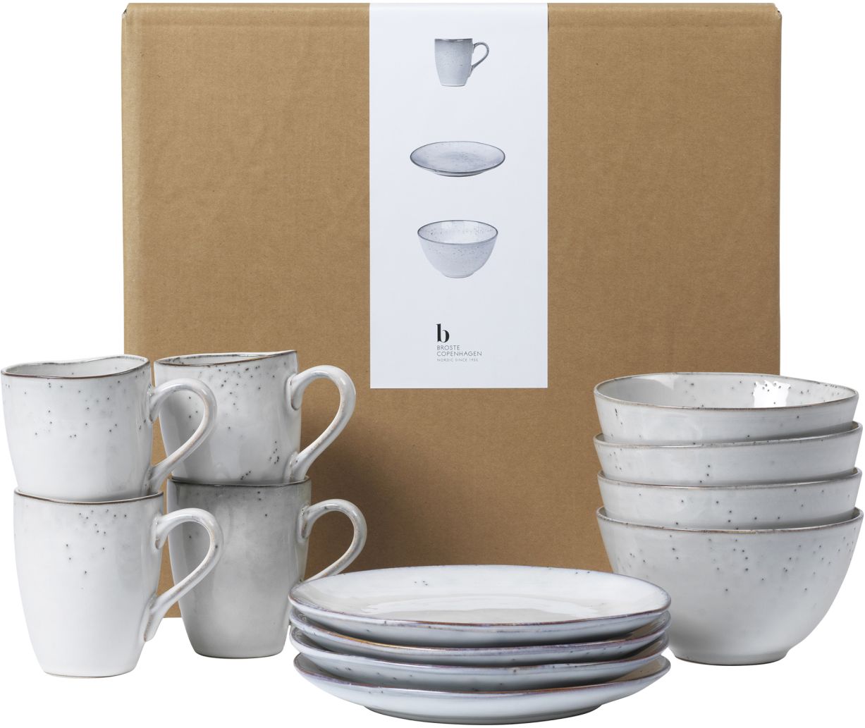 Broste Copenhagen Nordic Coal slakommen - Set van 2