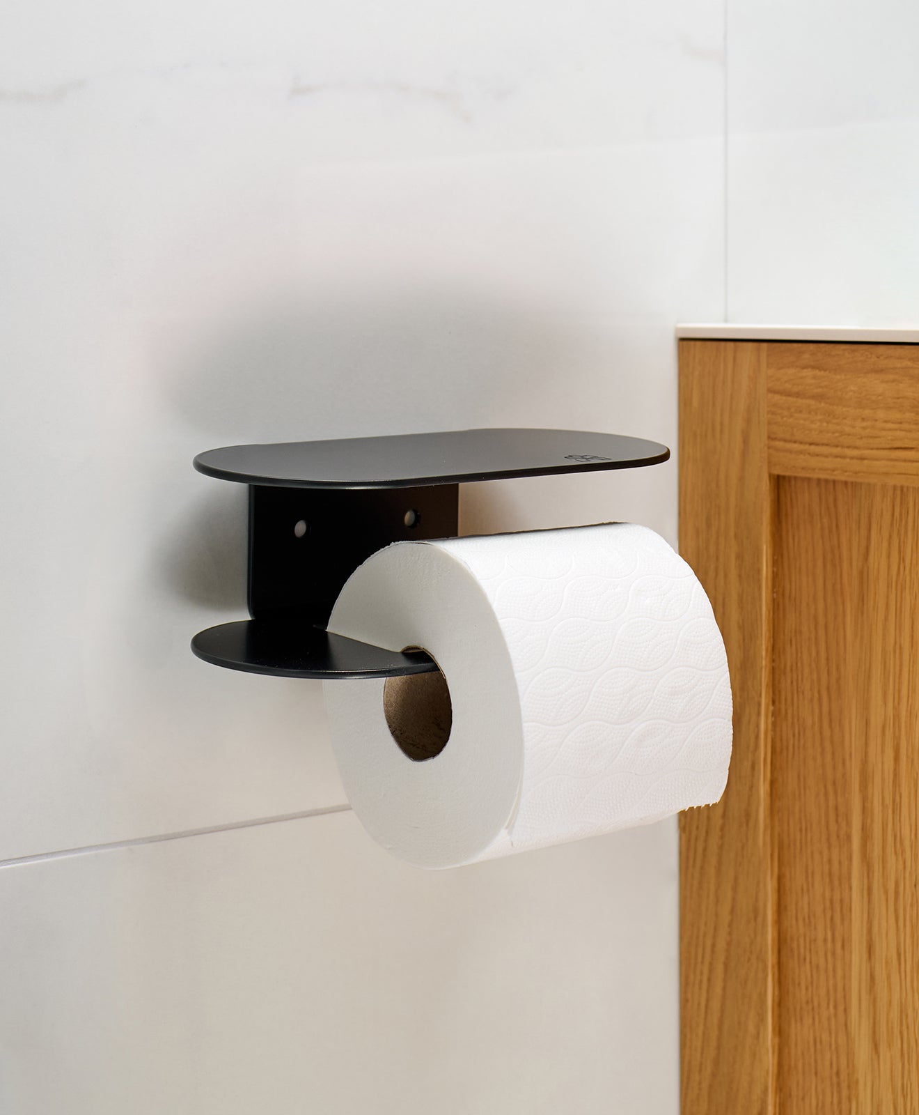 Toilettenpapierhalter ohne Bohren mit Ablage ORBI