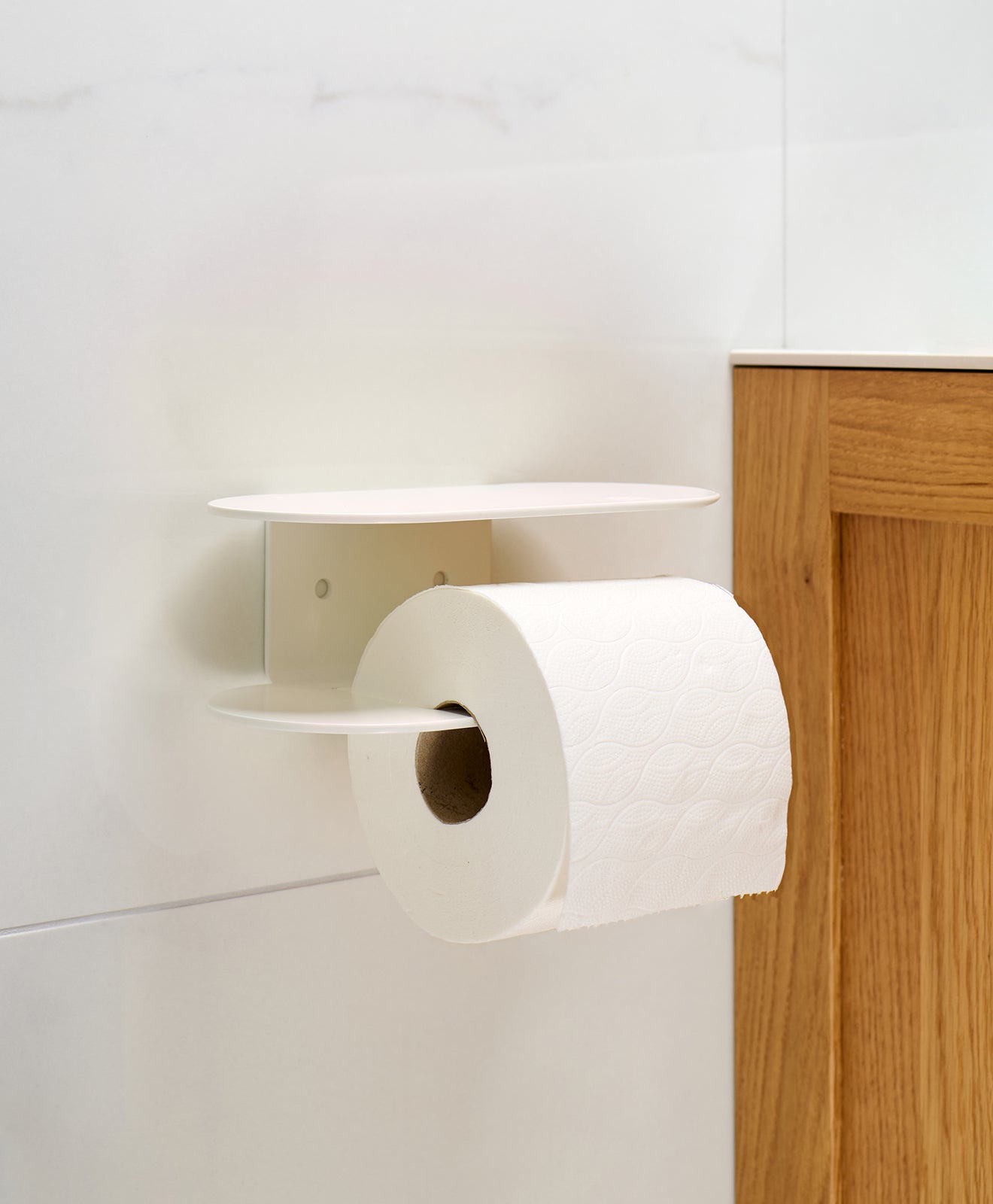 Toilettenpapierhalter ohne Bohren mit Ablage ORBI