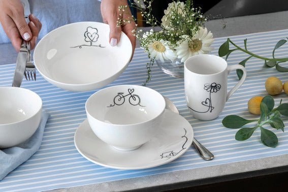 Villeroy & Boch Statement Lines Familiemokken met handvat - Set van 6