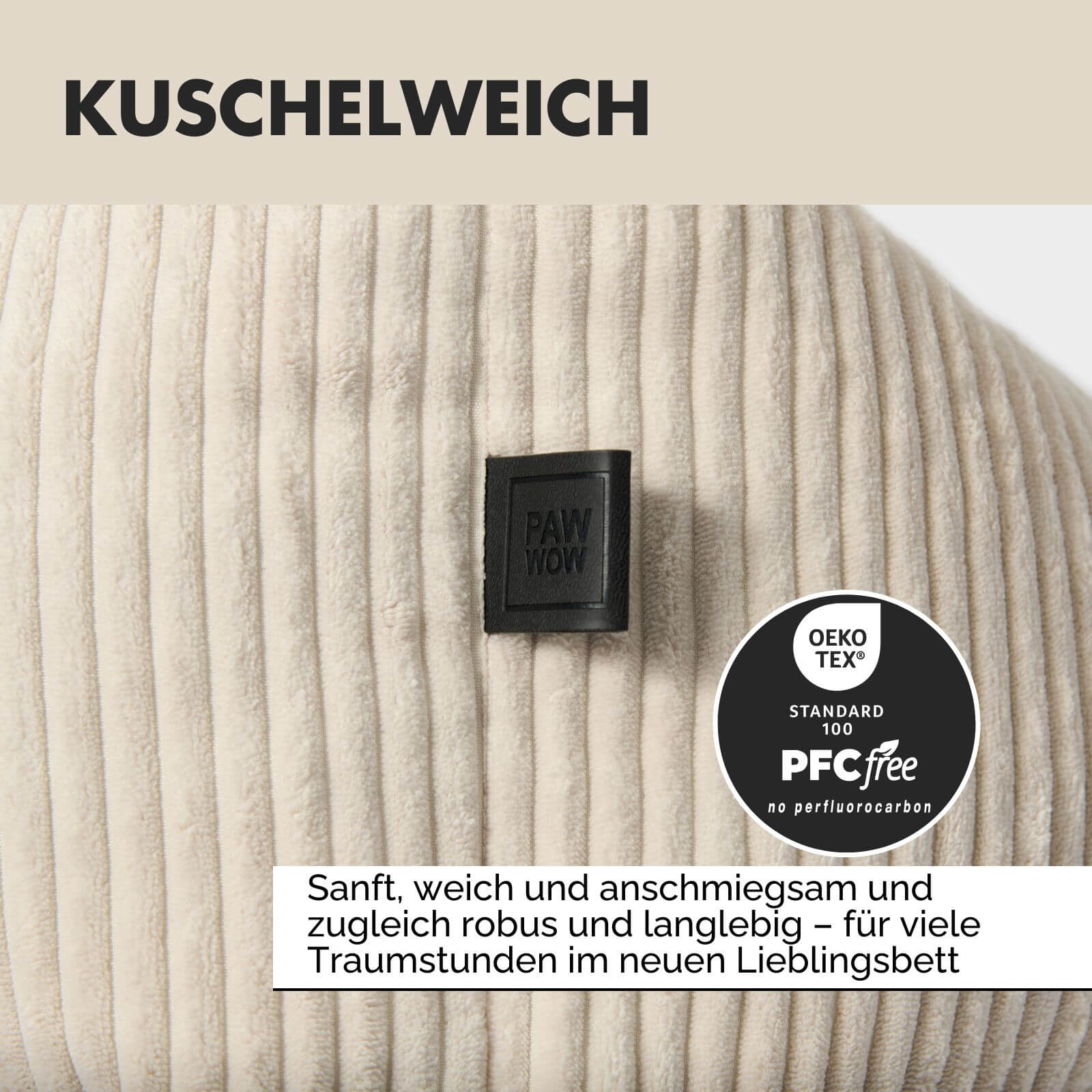 Hundebett ANTON Cord Beige