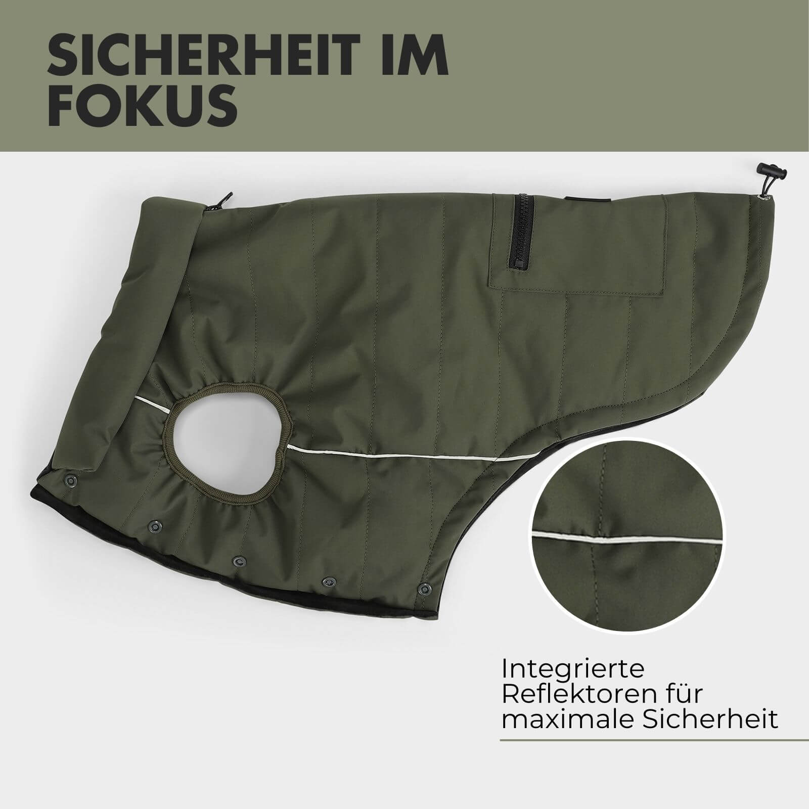 Hundejacke TONI Olive