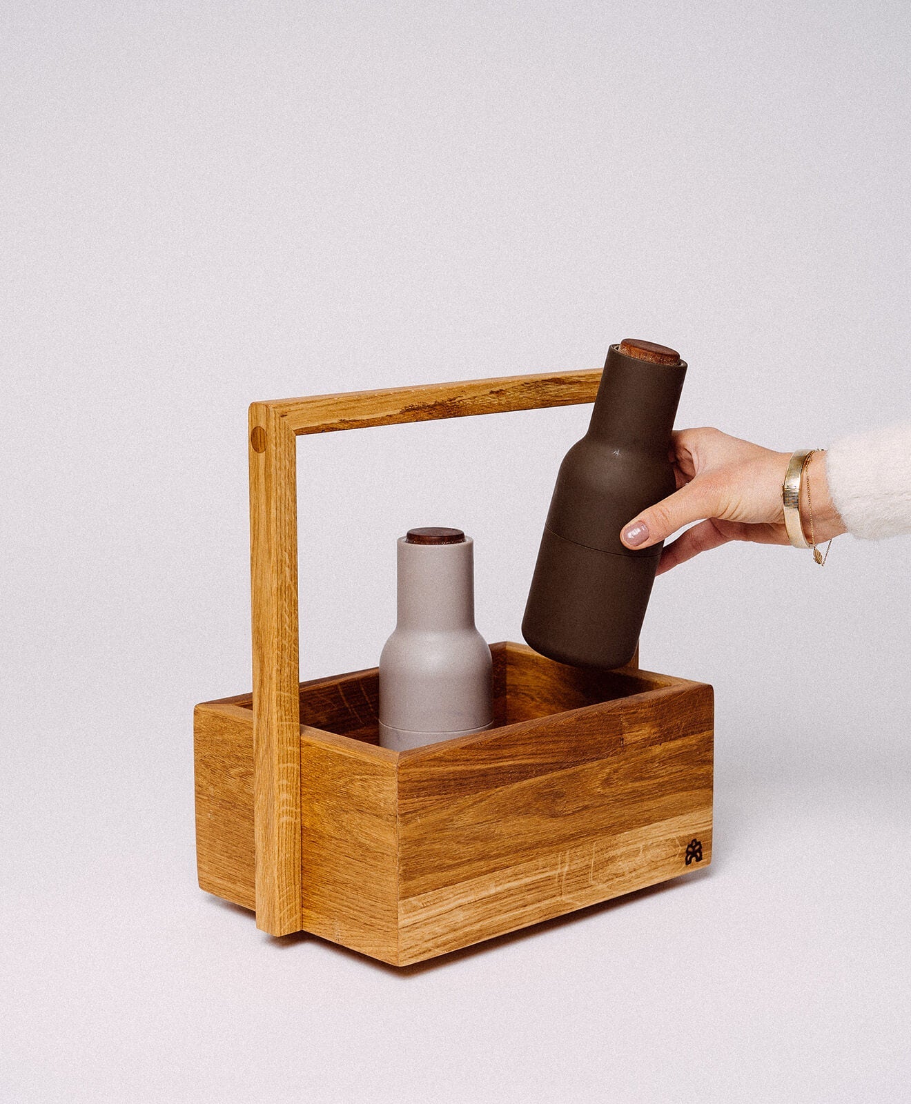 Holzkiste Eiche mit Griff KLEINER FRITZ