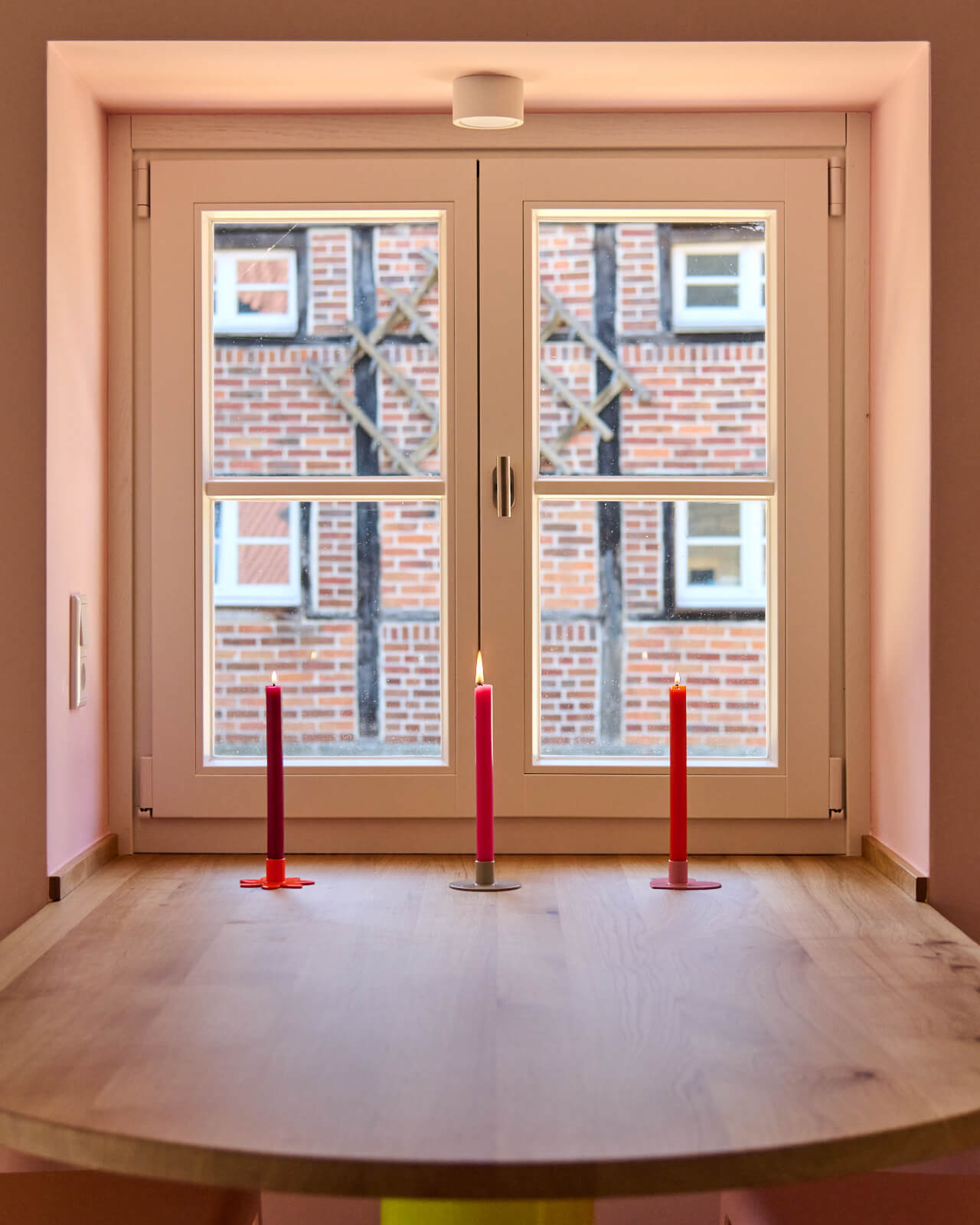 Kerzenständer | Kerzenhalter für Stabkerzen ORBI Grau + Kerze